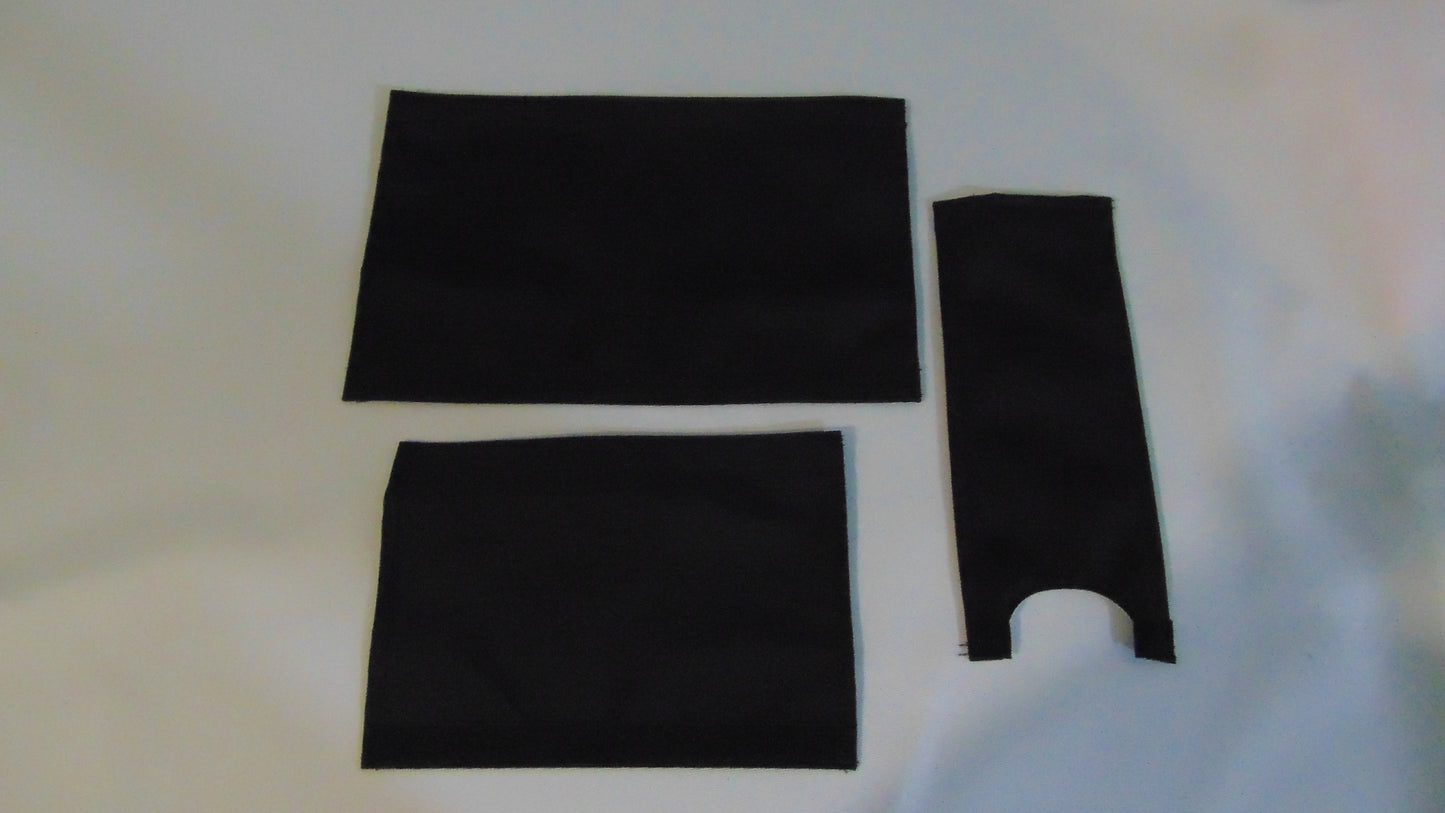 CLASSIC SOLID BLACK BIKE BMX PAD SET STEM HANDLEBAR TOP TUBE BIKE PADS SOLID BLACK CRASHPADSET