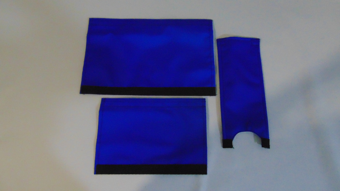 CLASSIC SOLID BLUE BIKE BMX PAD SET STEM HANDLEBAR TOP TUBE BIKE PADS SOLID BLUE CRASHPADSET