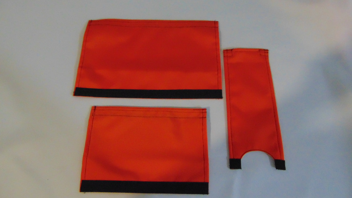 CLASSIC SOLID ORANGE BIKE BMX PAD SET STEM HANDLEBAR TOP TUBE BIKE PADS SOLID ORANGE CRASHPADSET