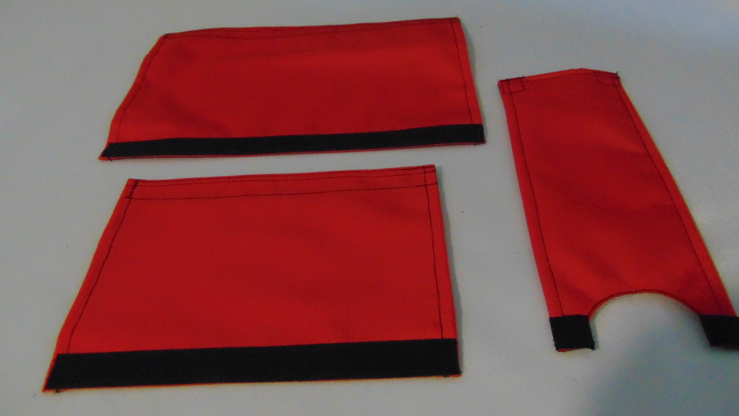 CLASSIC SOLID RED BIKE BMX PAD SET STEM HANDLEBAR TOP TUBE BIKE PADS SOLID RED CRASHPADSET