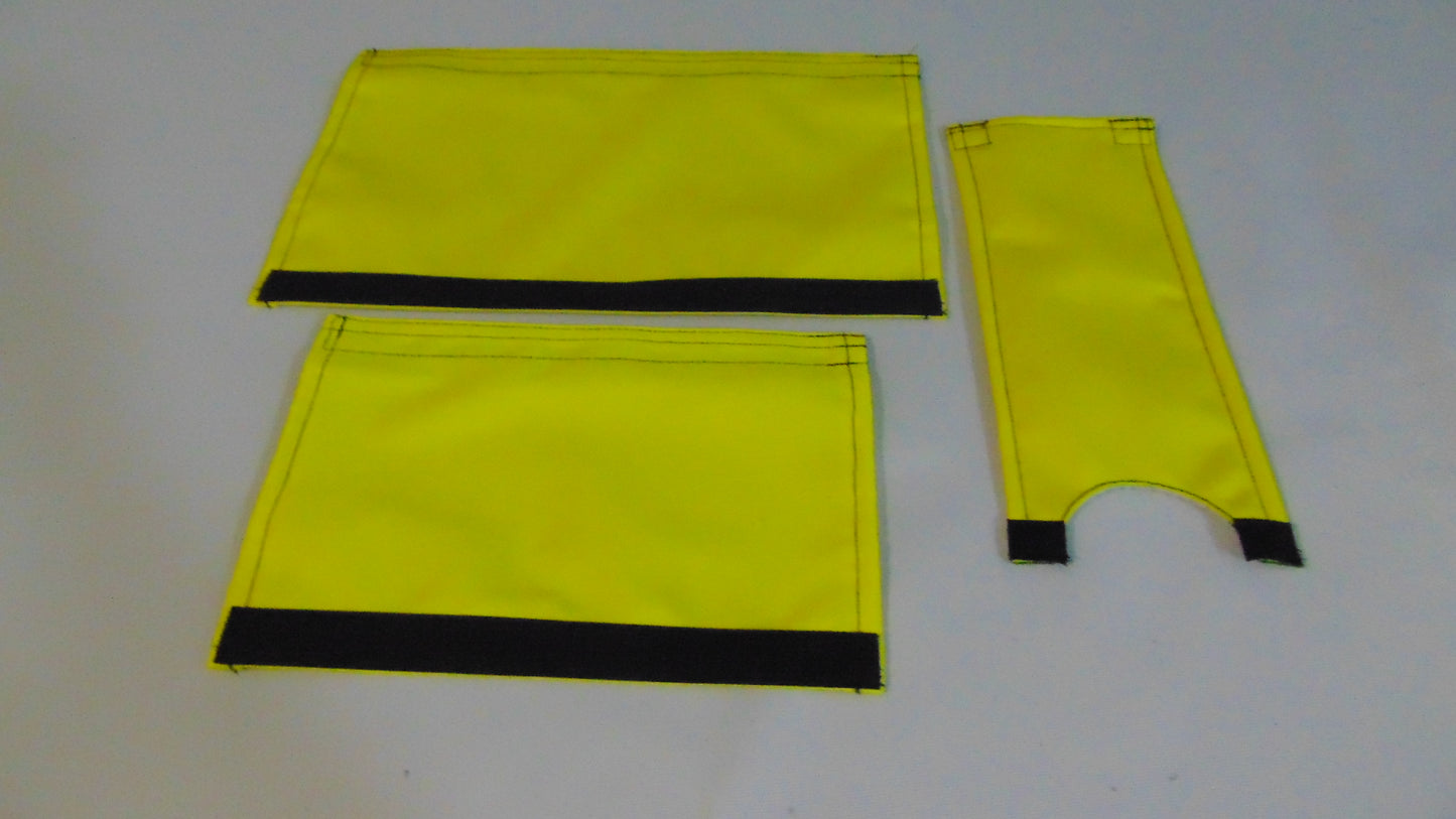 CLASSIC SOLID YELLOW BIKE BMX PAD SET STEM HANDLEBAR TOP TUBE BIKE PADS SOLID YELLOW CRASHPADSET