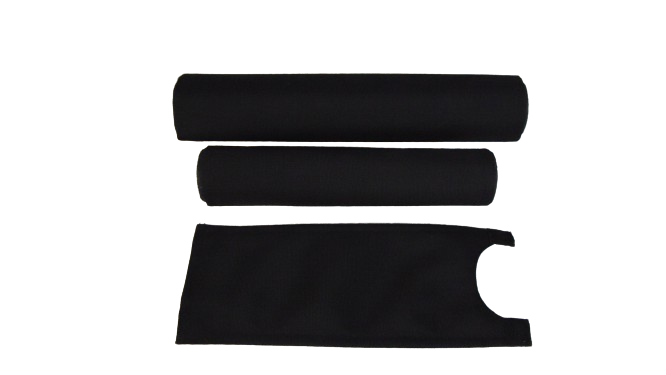 CLASSIC SOLID BLACK BIKE BMX PAD SET STEM HANDLEBAR TOP TUBE BIKE PADS SOLID BLACK CRASHPADSET