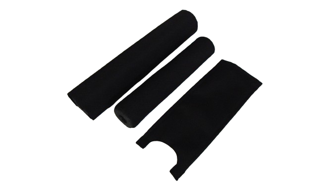CLASSIC SOLID BLACK BIKE BMX PAD SET STEM HANDLEBAR TOP TUBE BIKE PADS SOLID BLACK CRASHPADSET