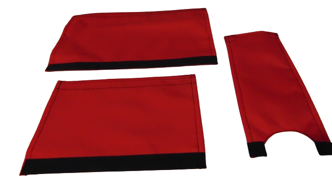 CLASSIC SOLID RED BIKE BMX PAD SET STEM HANDLEBAR TOP TUBE BIKE PADS SOLID RED CRASHPADSET