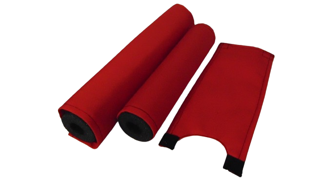 CLASSIC SOLID RED BIKE BMX PAD SET STEM HANDLEBAR TOP TUBE BIKE PADS SOLID RED CRASHPADSET