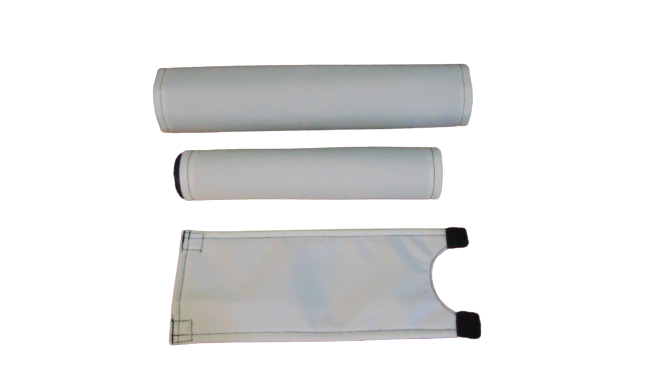 CLASSIC SOLID WHITE BIKE BMX PAD SET STEM HANDLEBAR TOP TUBE BIKE PADS SOLID WHITE CRASHPADSET (1)