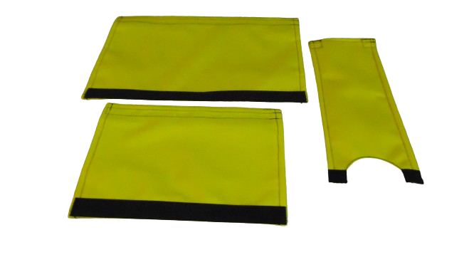 CLASSIC SOLID YELLOW BIKE BMX PAD SET STEM HANDLEBAR TOP TUBE BIKE PADS SOLID YELLOW CRASHPADSET