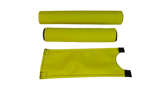 CLASSIC SOLID YELLOW BIKE BMX PAD SET STEM HANDLEBAR TOP TUBE BIKE PADS SOLID YELLOW CRASHPADSET