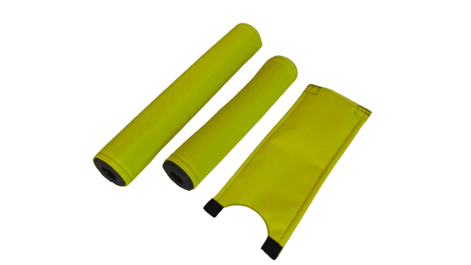 CLASSIC SOLID YELLOW BIKE BMX PAD SET STEM HANDLEBAR TOP TUBE BIKE PADS SOLID YELLOW CRASHPADSET