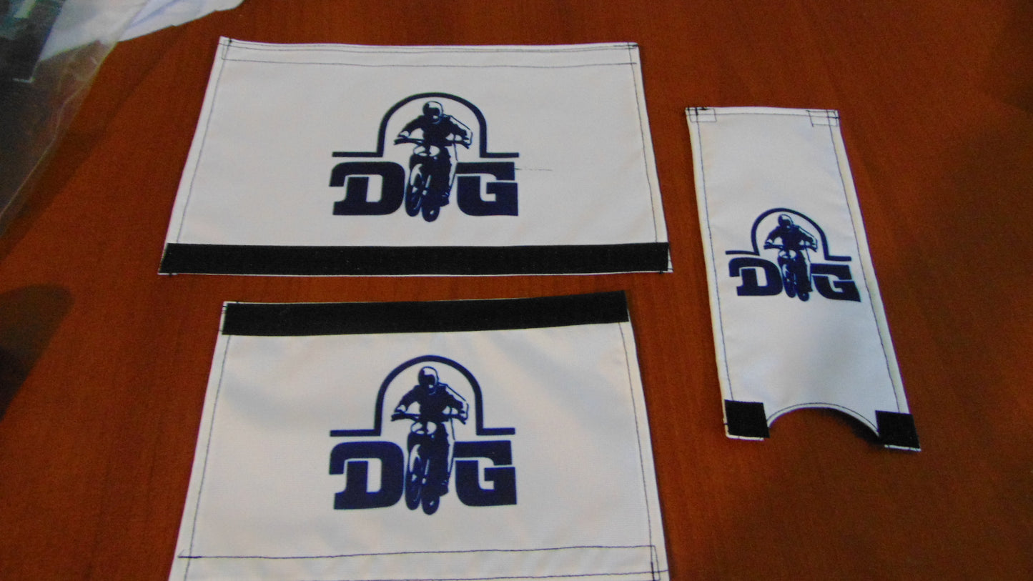 DG Old School BMX Padset, White DG MX padsets