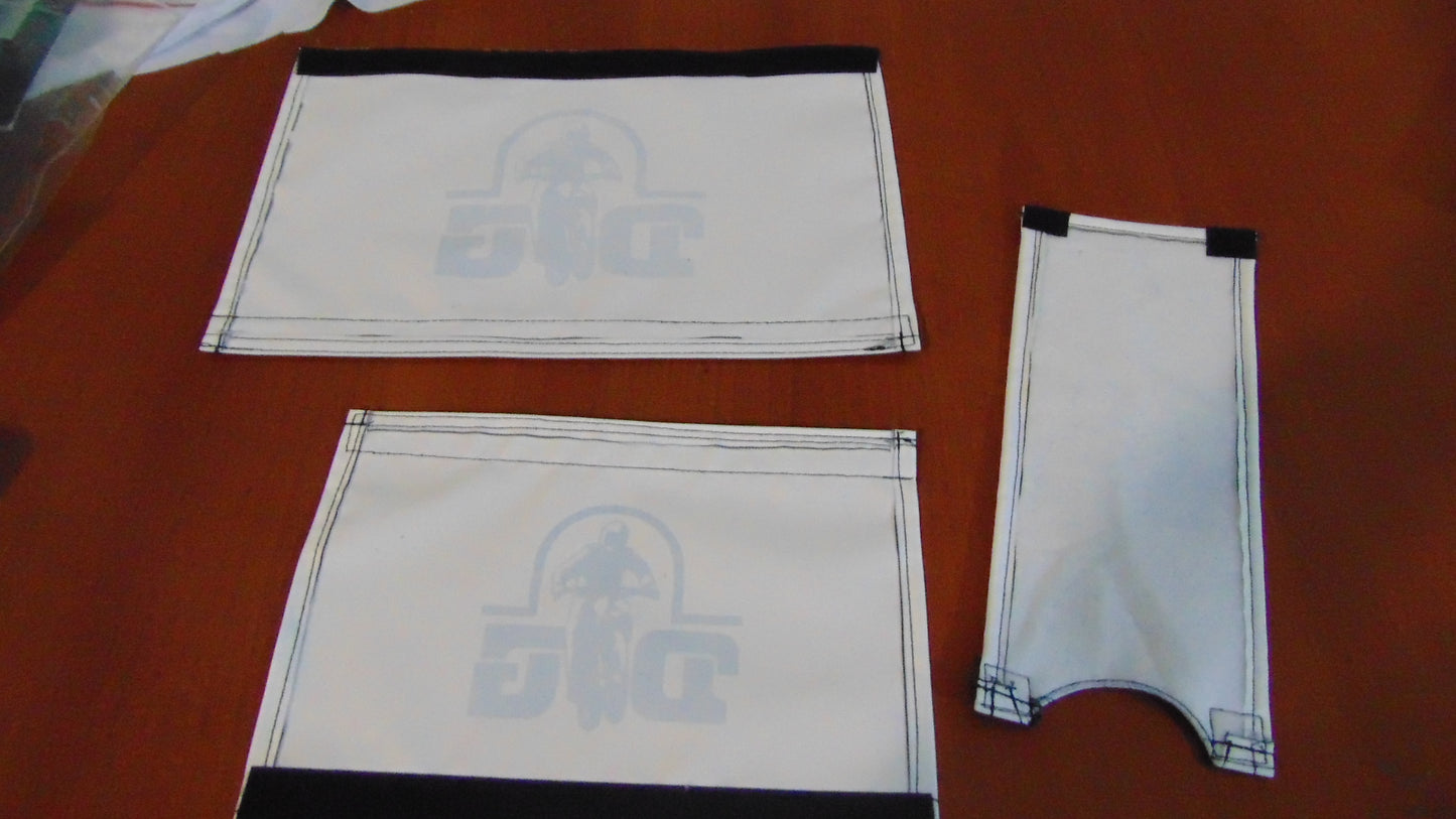 DG Old School BMX Padset, White DG MX padsets