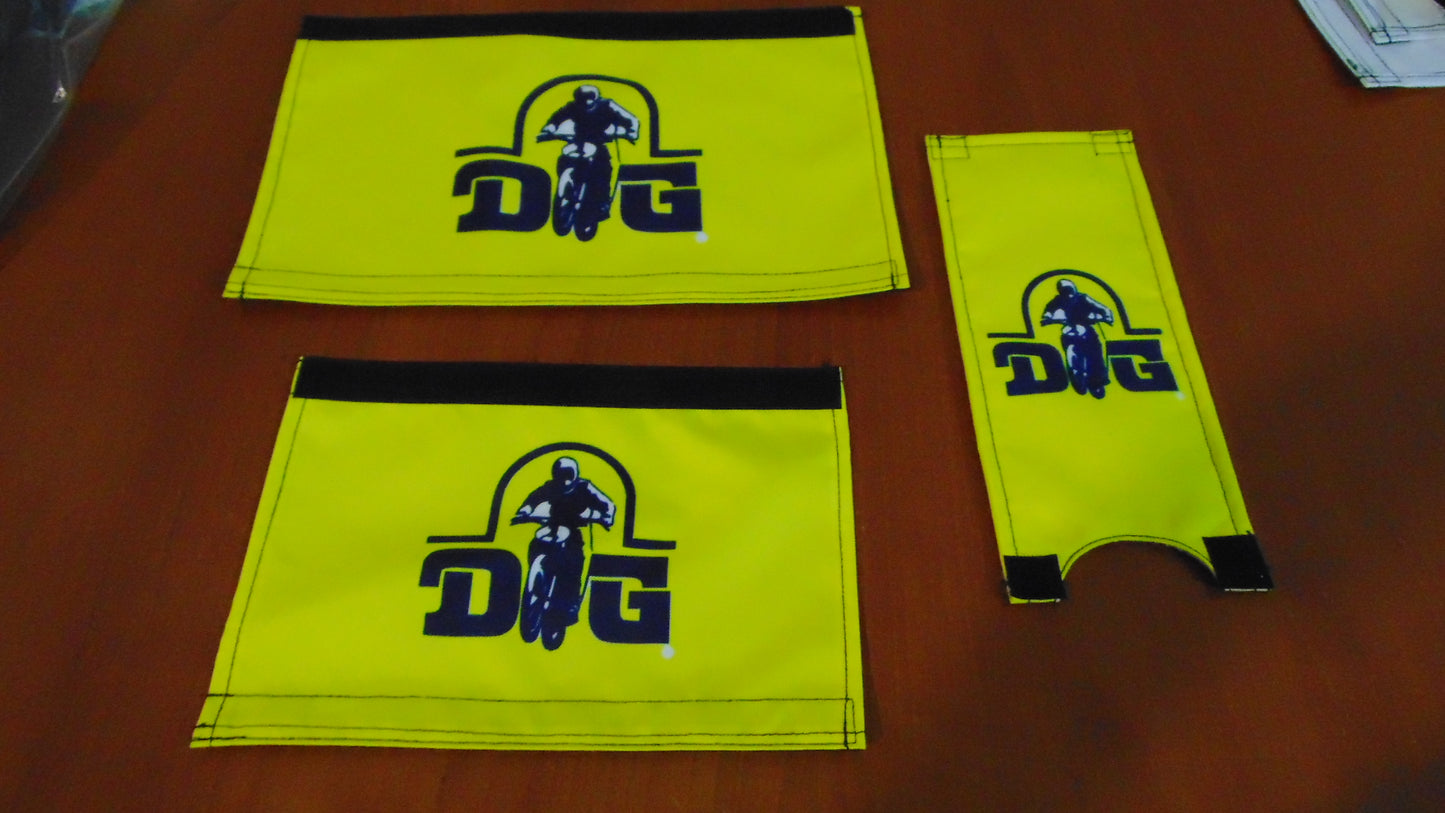 DG Old School BMX Padset, Yellow DG MX padsets