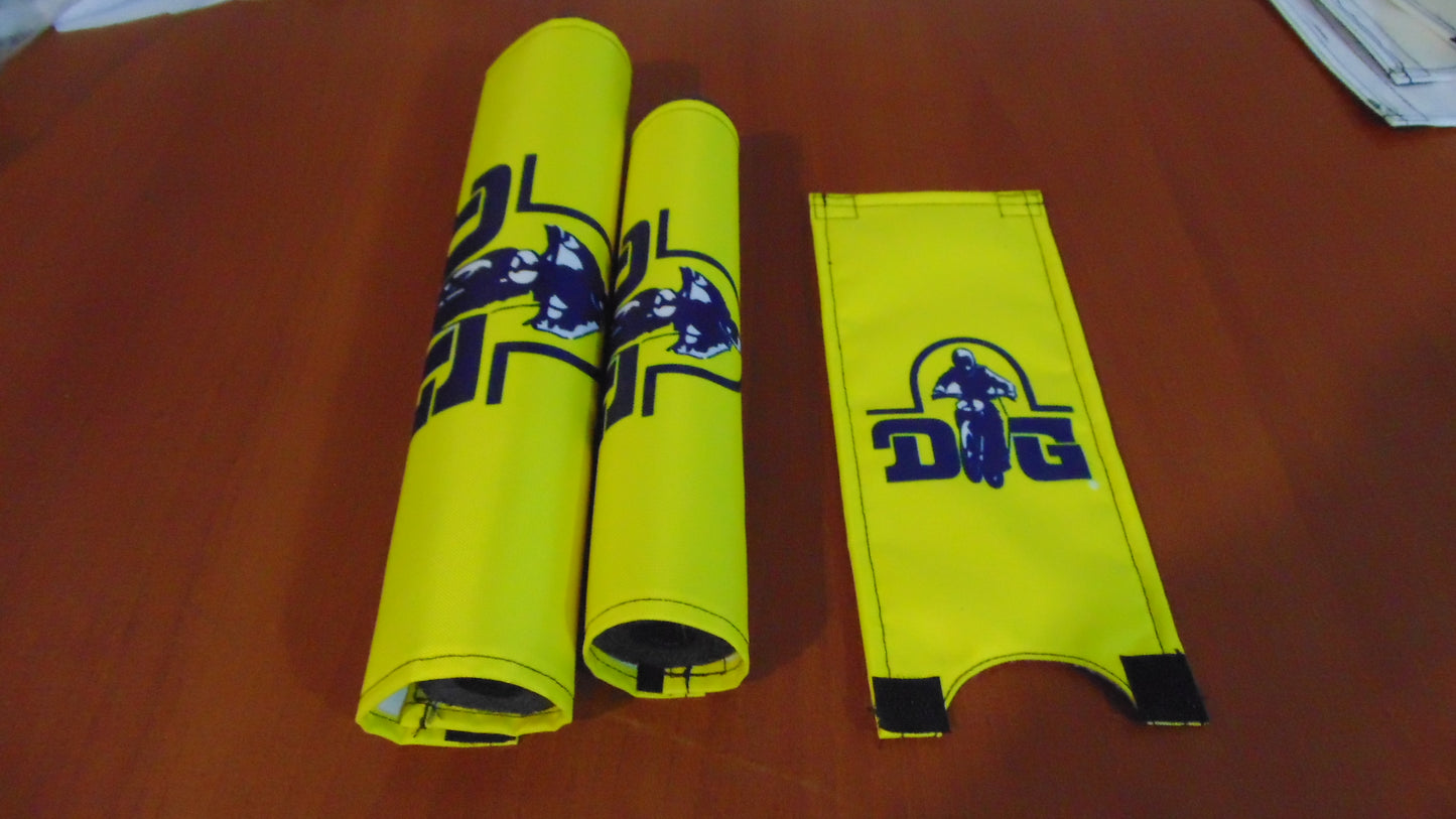 DG Old School BMX Padset, Yellow DG MX padsets