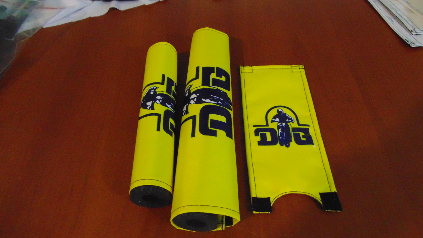 DG Old School BMX Padset, Yellow DG MX padsets