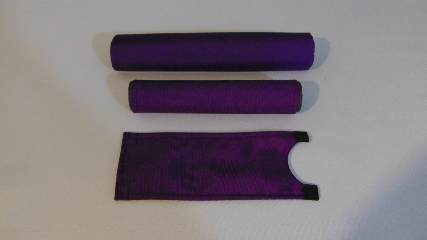 CLASSIC SOLID PURPLE BIKE BMX PAD SET STEM HANDLEBAR TOP TUBE BIKE PADS SOLID PURPLE CRASHPADSET