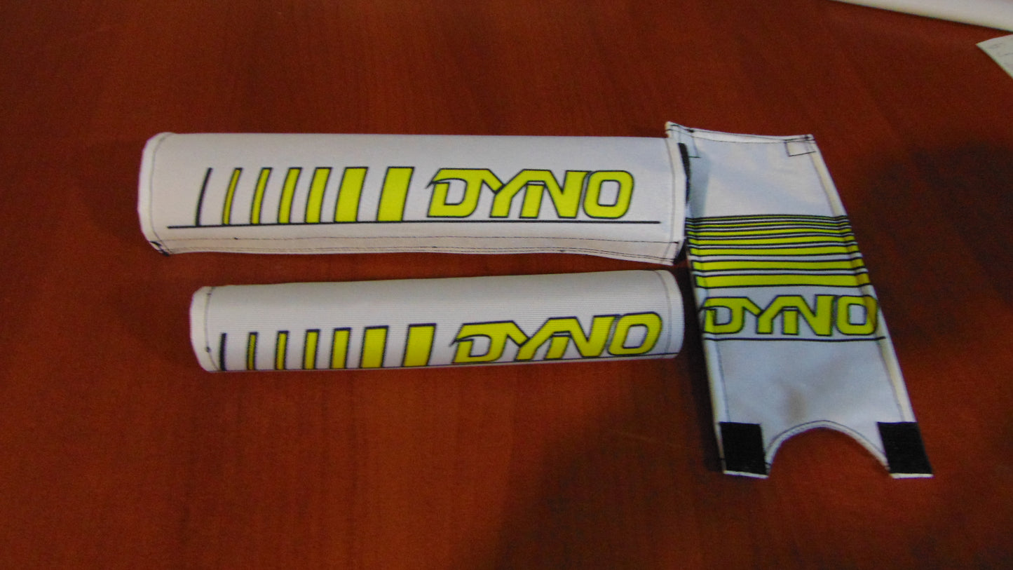 DYNO White and Yellow Padset, Old School Dyno Padset