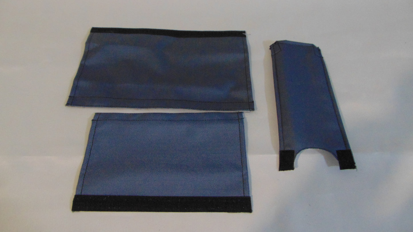 CLASSIC SOLID GREY BIKE BMX PAD SET STEM HANDLEBAR TOP TUBE BIKE PADS SOLID GREY CRASHPADSET