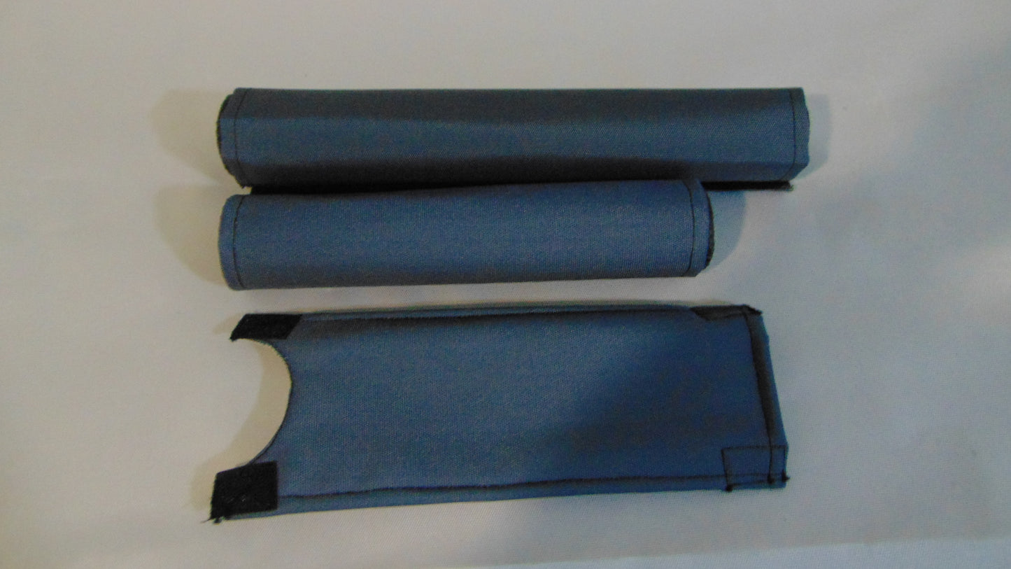 CLASSIC SOLID GREY BIKE BMX PAD SET STEM HANDLEBAR TOP TUBE BIKE PADS SOLID GREY CRASHPADSET