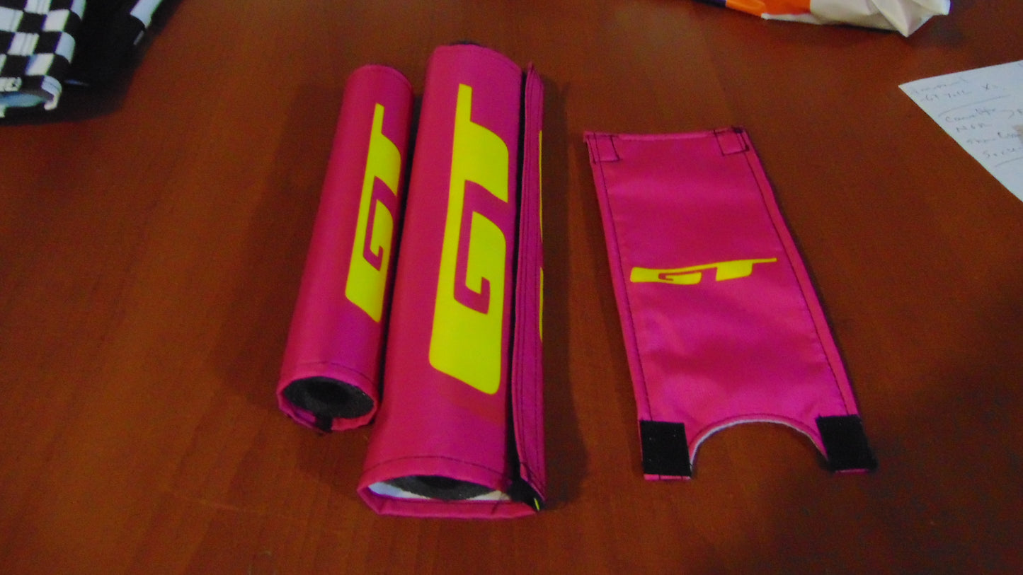 GT Mid School BMX Padsets, Pink GT Padsets, Classic Crashpads