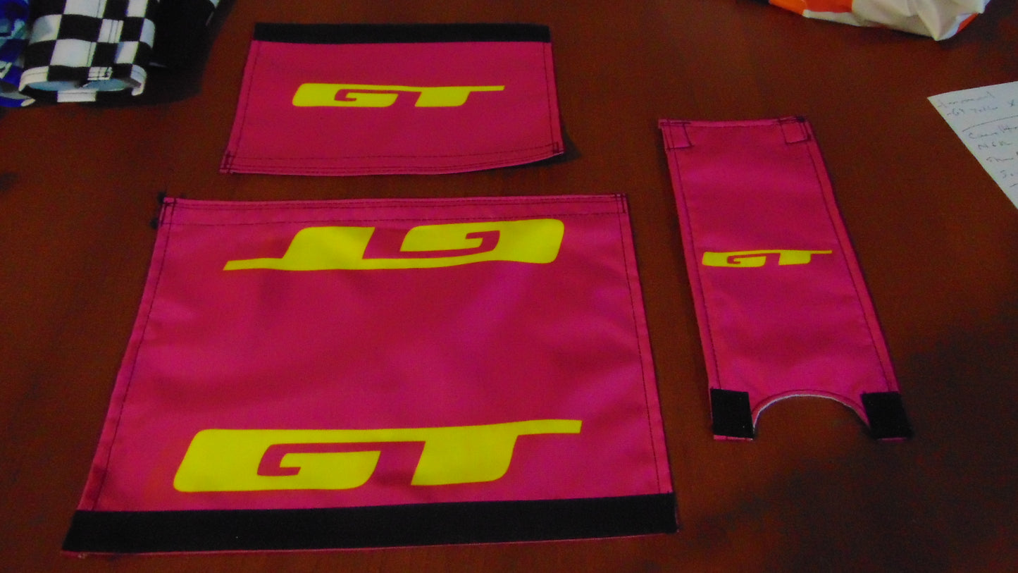 GT Mid School BMX Padsets, Pink GT Padsets, Classic Crashpads