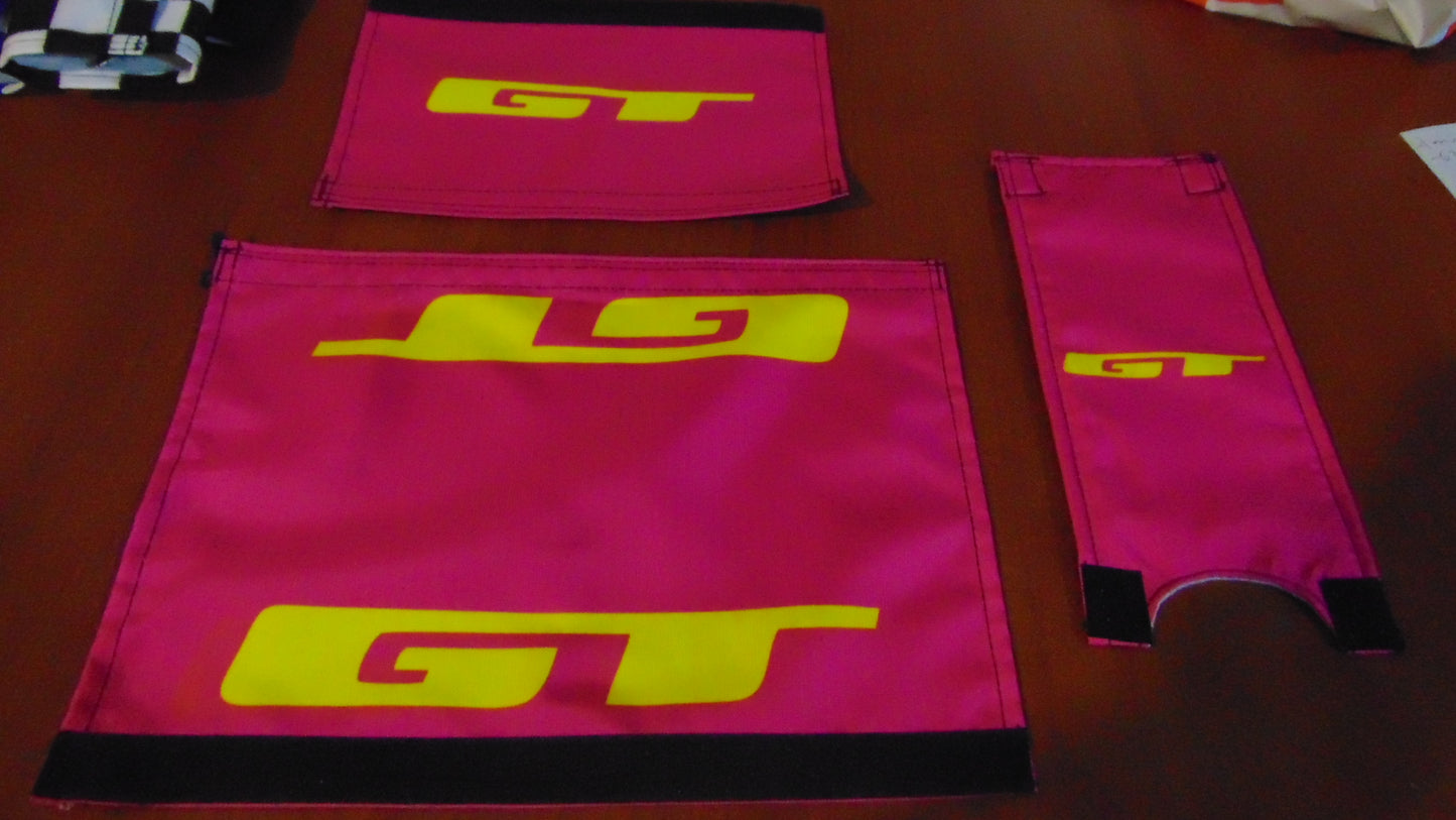 GT Mid School BMX Padsets, Pink GT Padsets, Classic Crashpads