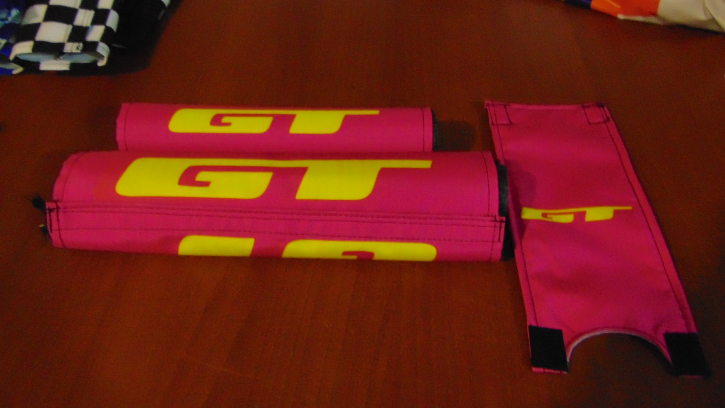 GT Mid School BMX Padsets, Pink GT Padsets, Classic Crashpads