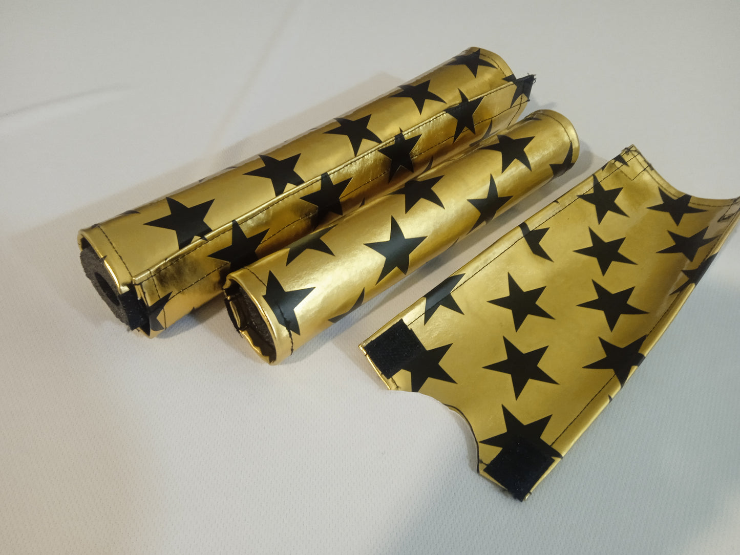Gold And Star Chromed BMX padsets, BMX gold Padsets Trick Star