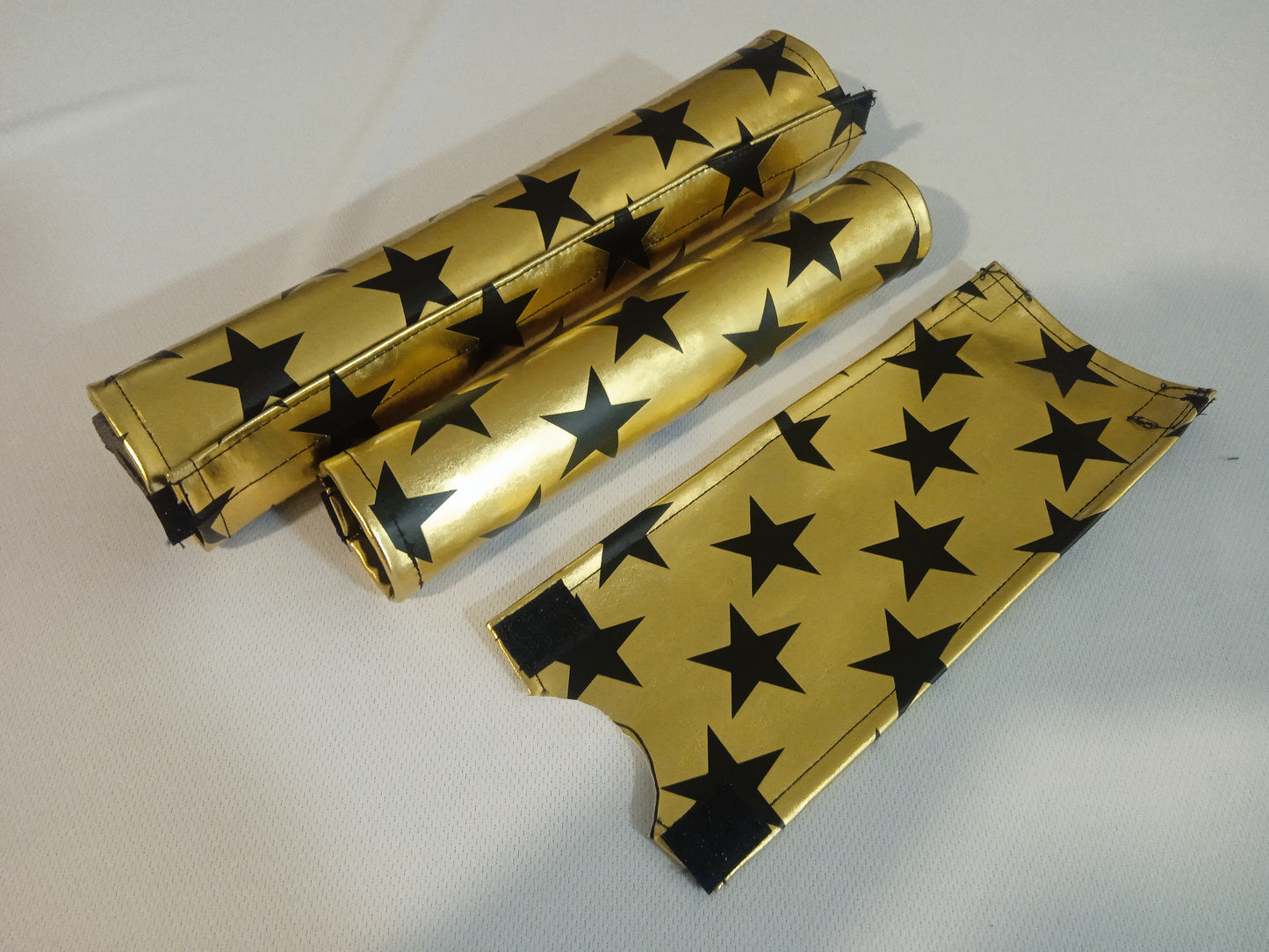 Gold And Star Chromed BMX padsets, BMX gold Padsets Trick Star