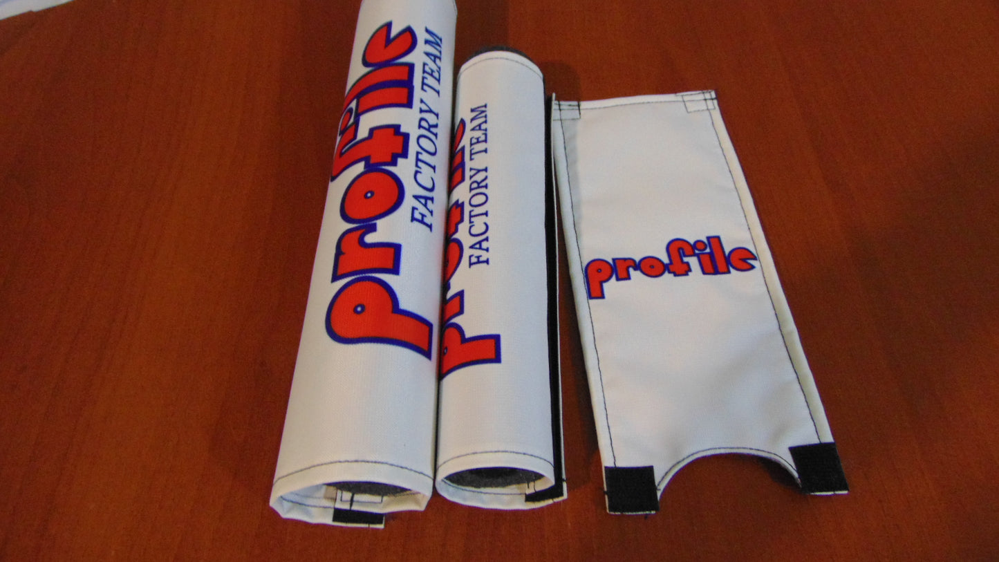 Profile BMX Padsets, White Profile BMX Crashpads