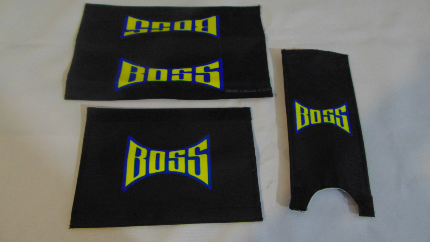 Boss BMX pads, Black BMX Crash Padsets