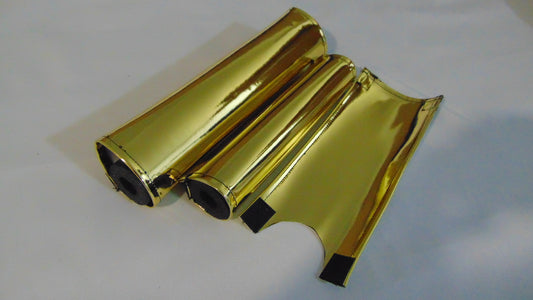 Gold Chrome BMX padset, Classic Old School BMX padsets