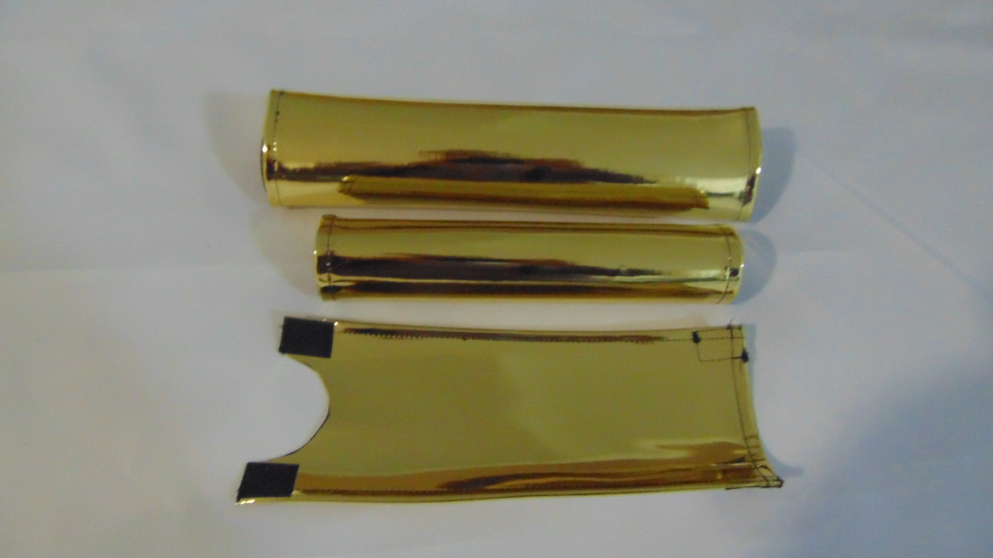 Gold Chrome BMX padset, Classic Old School BMX padsets