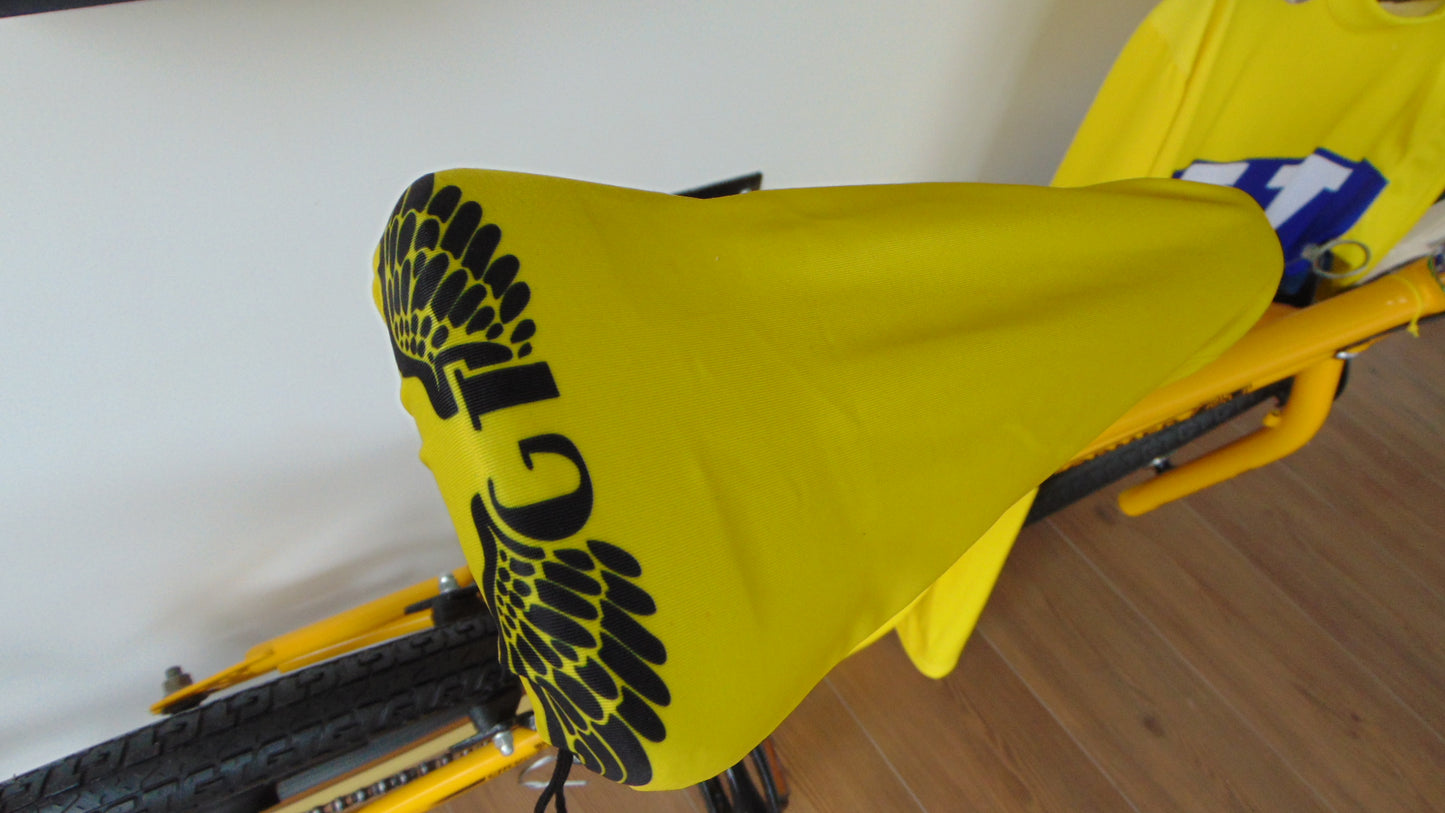 BMX Bicycle Seat Cover Vintage Style Bike Saddle Cover Old School GT Yellow