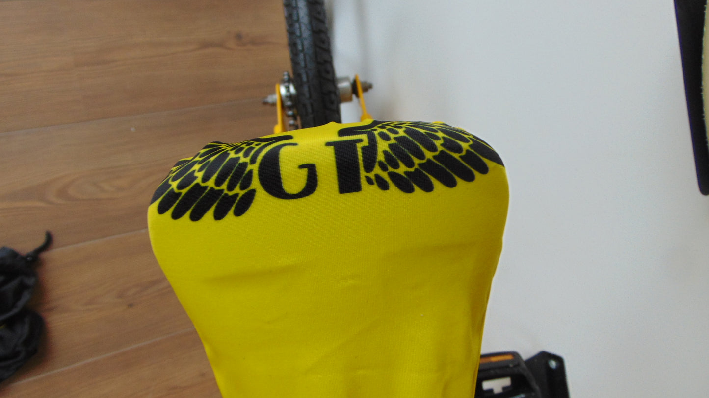 BMX Bicycle Seat Cover Vintage Style Bike Saddle Cover Old School GT Yellow