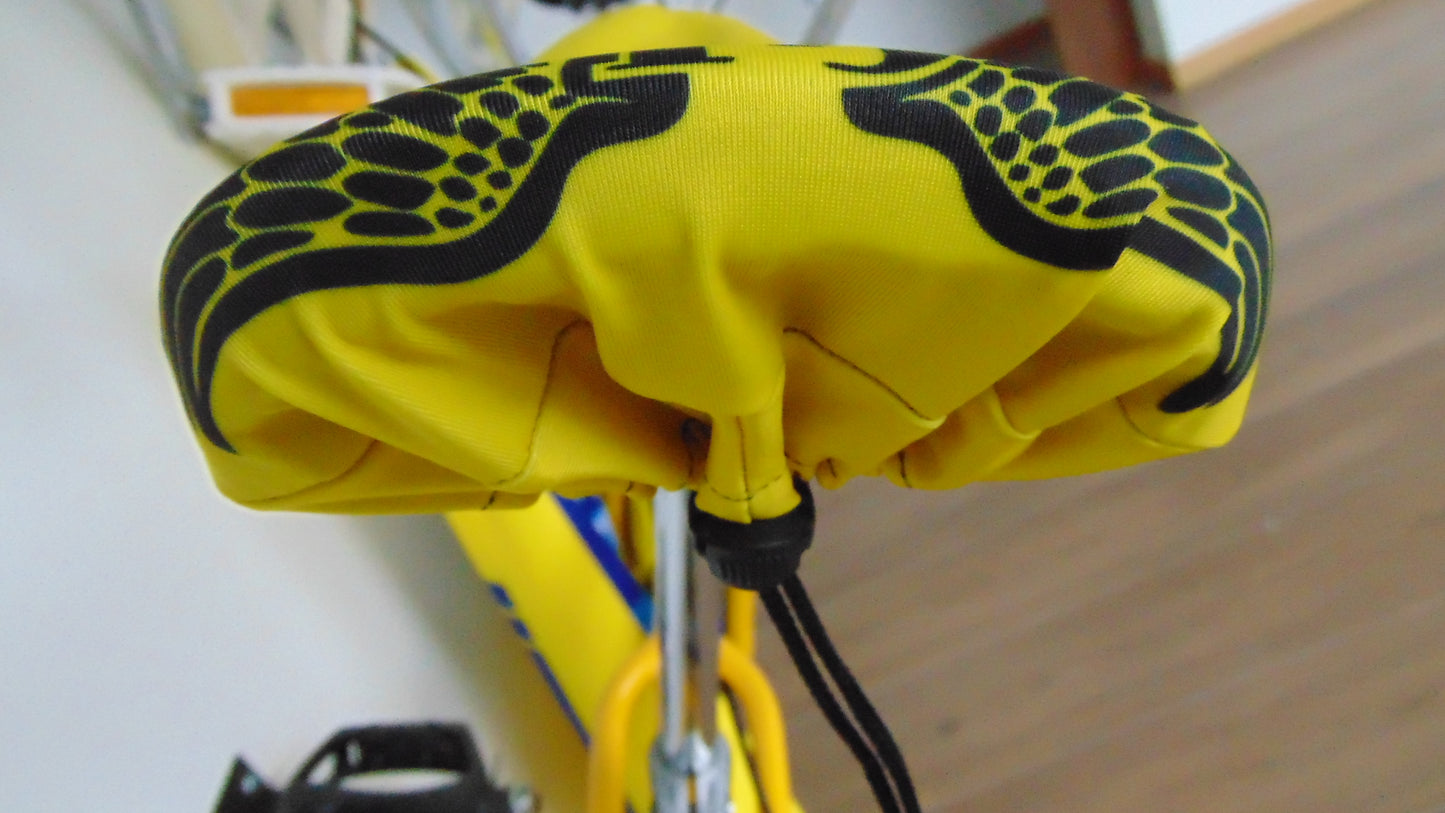 BMX Bicycle Seat Cover Vintage Style Bike Saddle Cover Old School GT Yellow