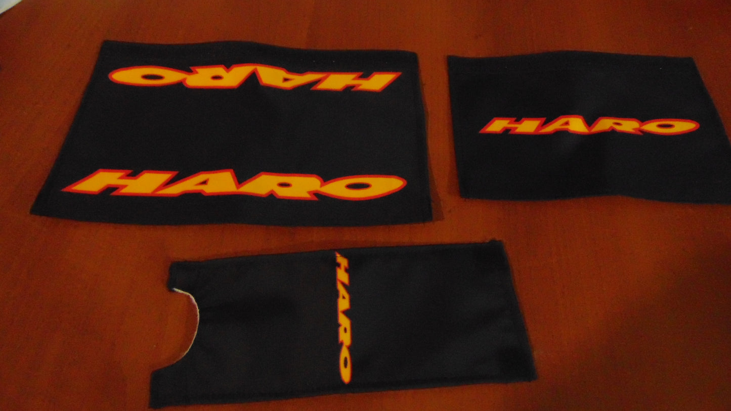 Haro Mid School Black and Yellow Padset, BMX Padsets