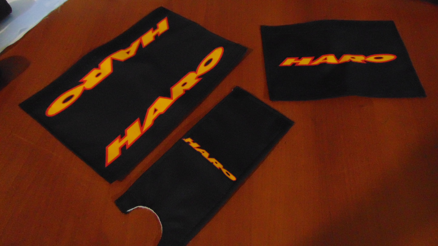 Haro Mid School Black and Yellow Padset, BMX Padsets