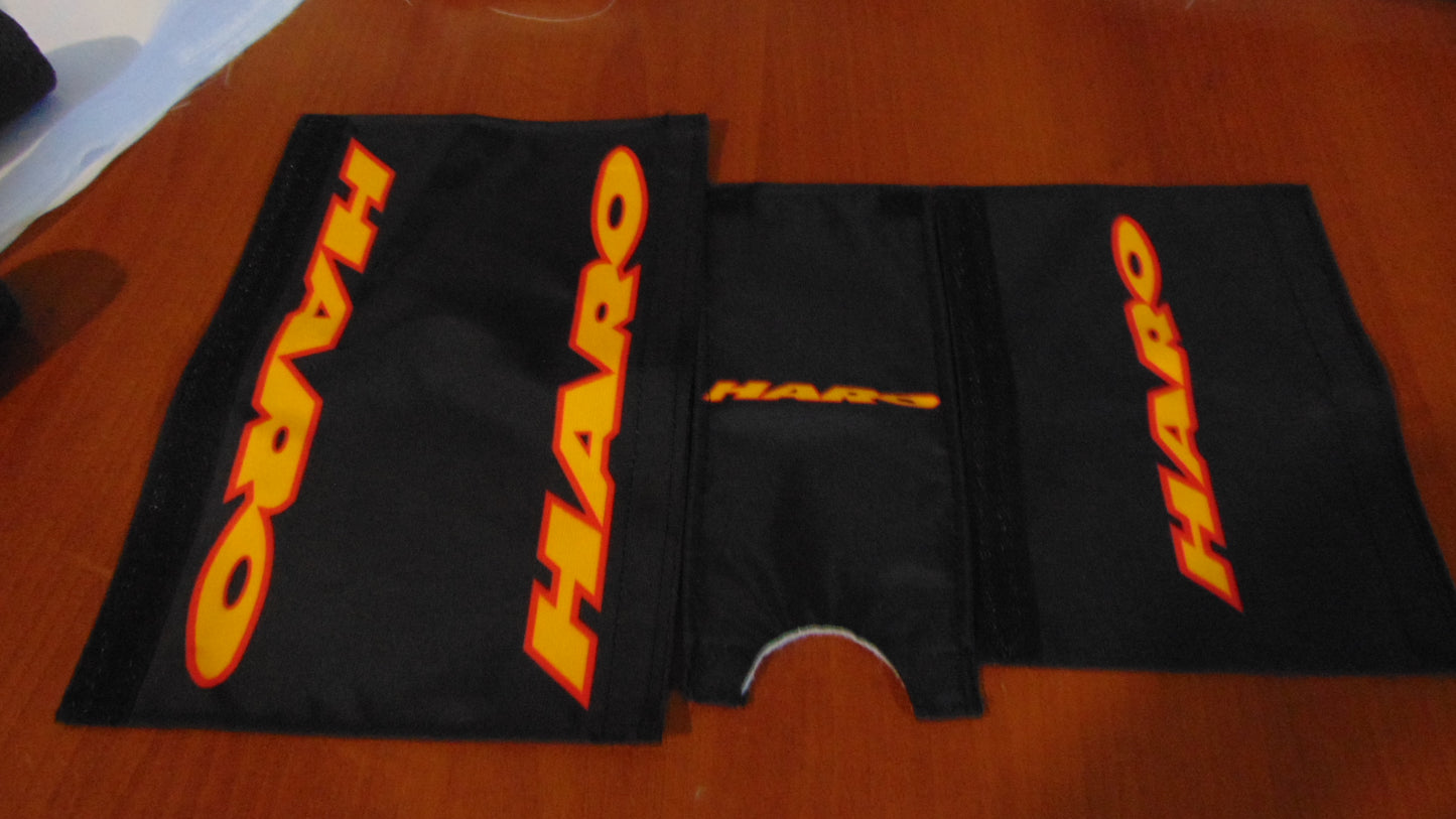 Haro Mid School Black and Yellow Padset, BMX Padsets