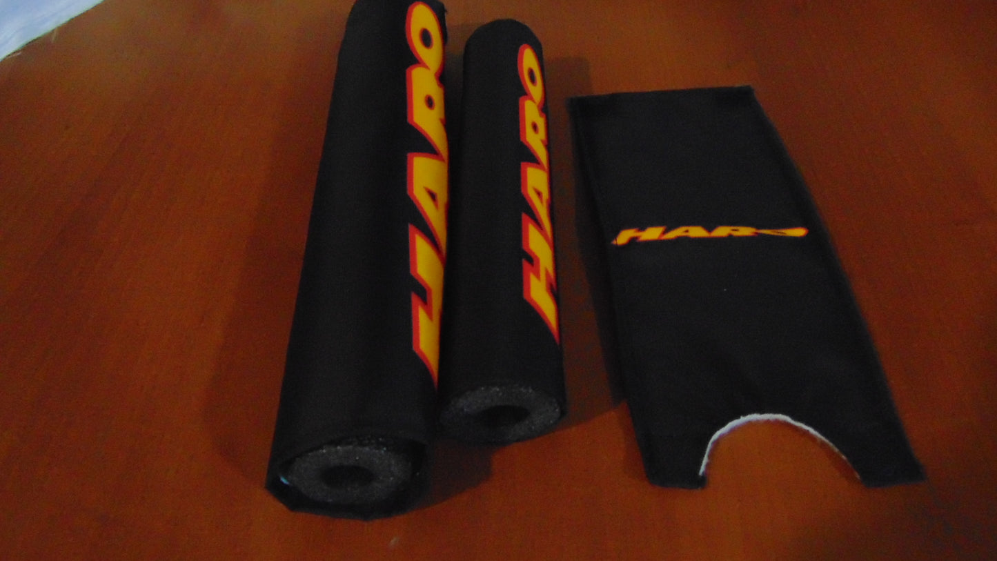 Haro Mid School Black and Yellow Padset, BMX Padsets