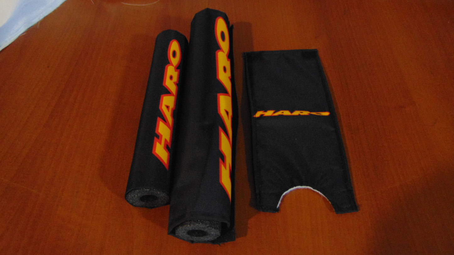 Haro Mid School Black and Yellow Padset, BMX Padsets