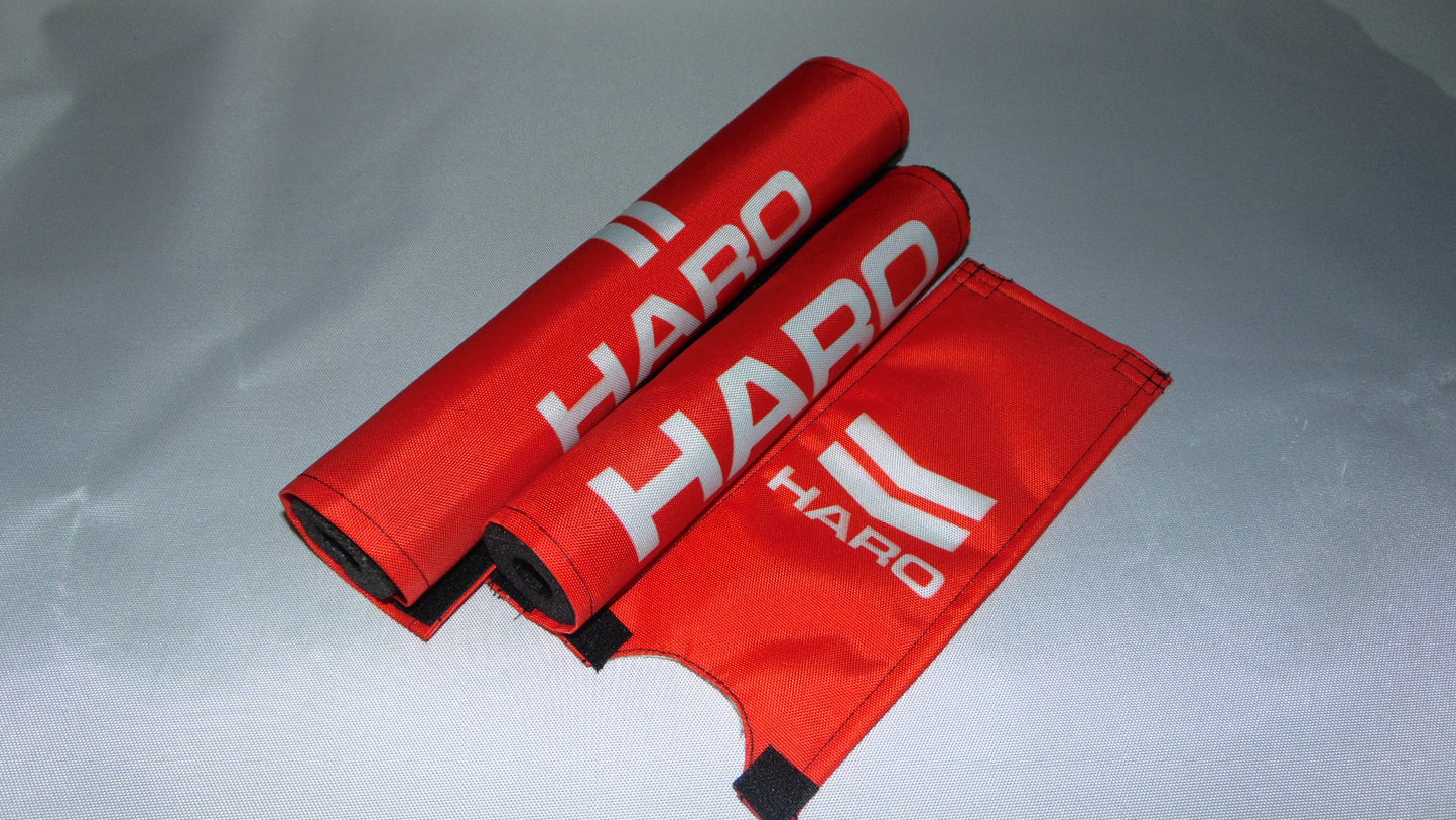 Haro Red BMX Old School Padset, Red Haro BMX Crash Padset Big Logo