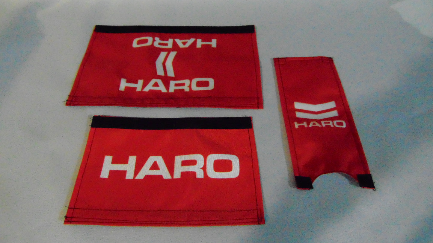 Haro Red BMX Old School Padset, Red Haro BMX Crash Padset Big Logo