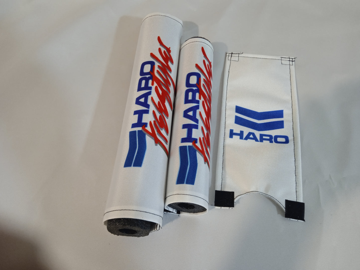 Haro Freestyler BMX Old School Padset, White Red Haro BMX Crash Padset