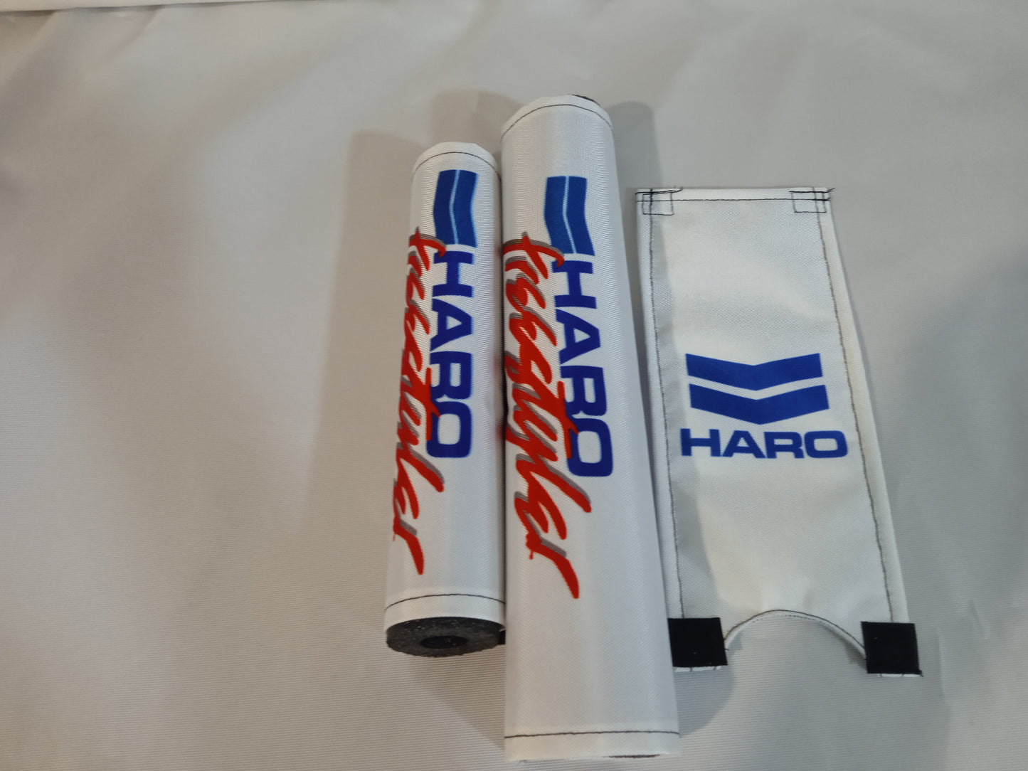 Haro Freestyler BMX Old School Padset, White Red Haro BMX Crash Padset