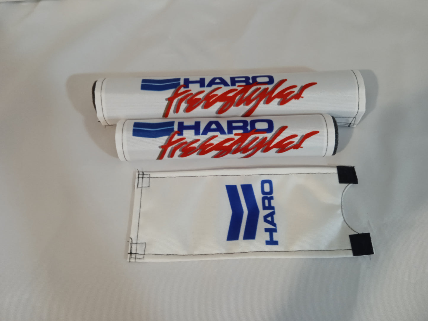 Haro Freestyler BMX Old School Padset, White Red Haro BMX Crash Padset