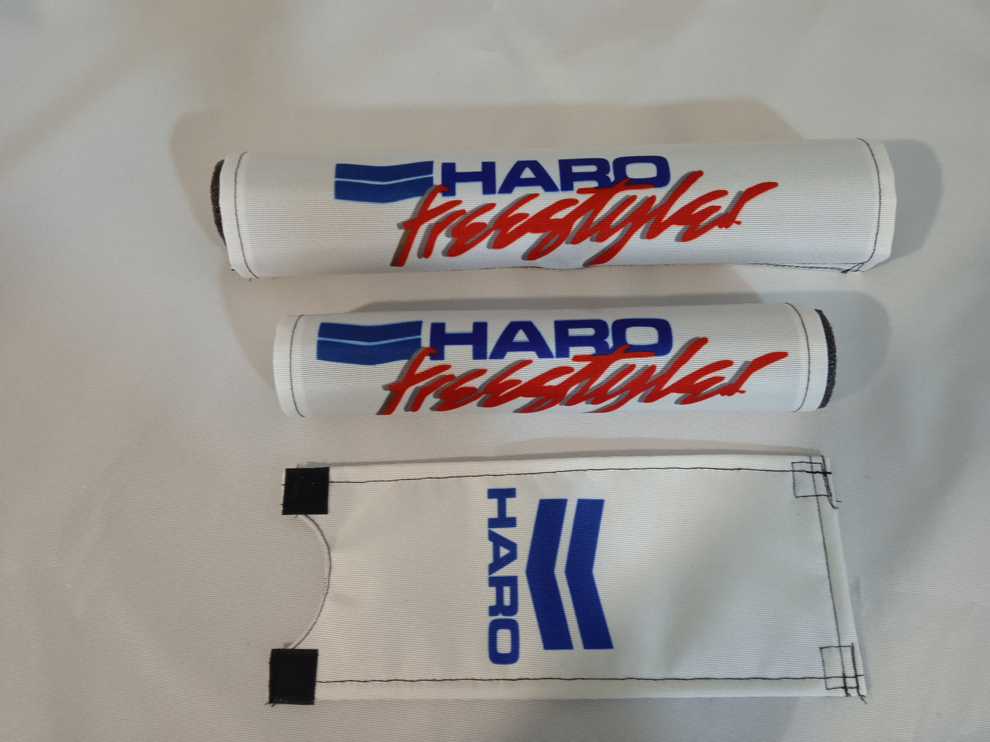 Haro Freestyler BMX Old School Padset, White Red Haro BMX Crash Padset