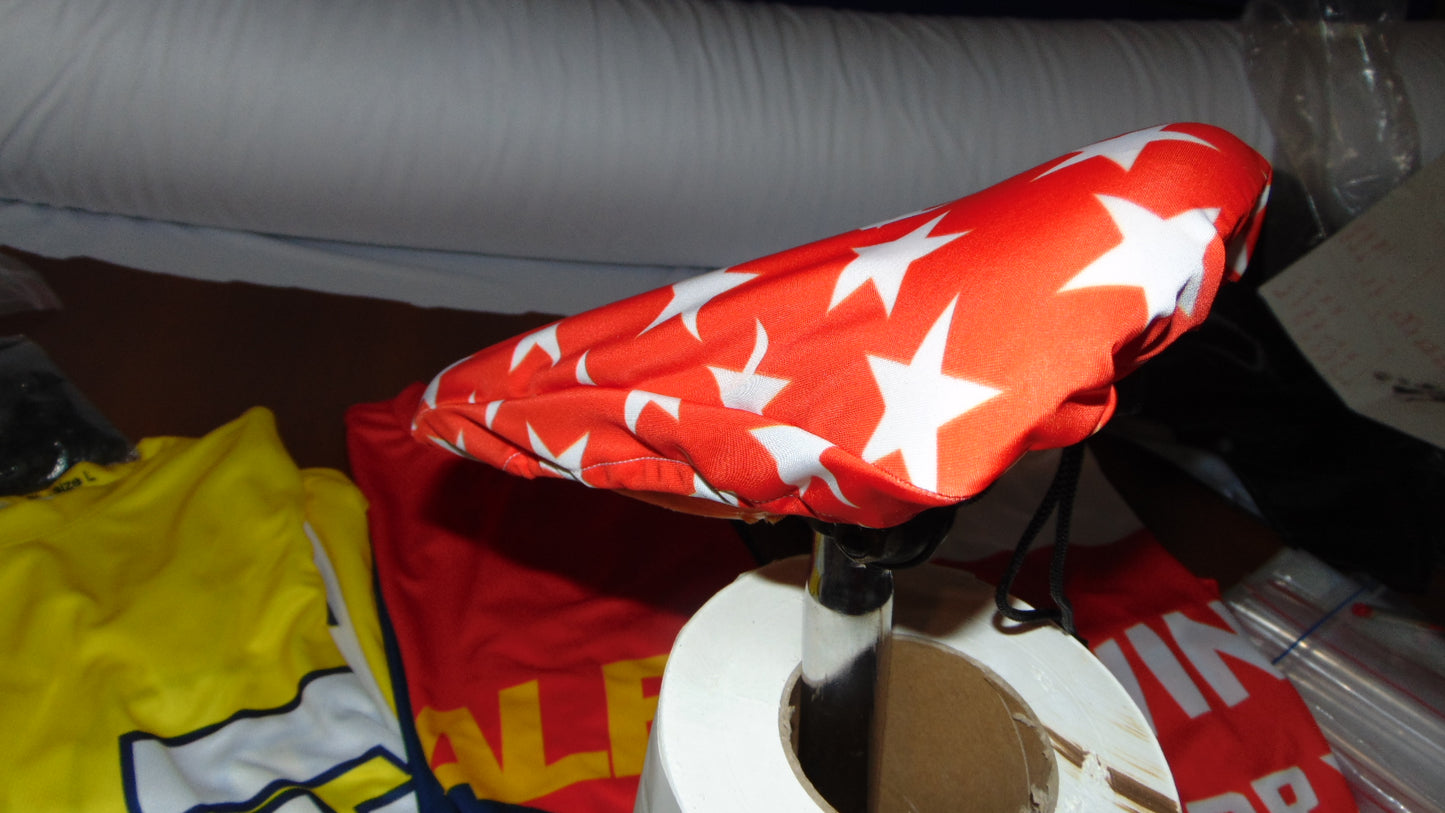 BMX Bicycle Seat Cover Vintage Style Bike Saddle Cover Old School Star Trick Star Red