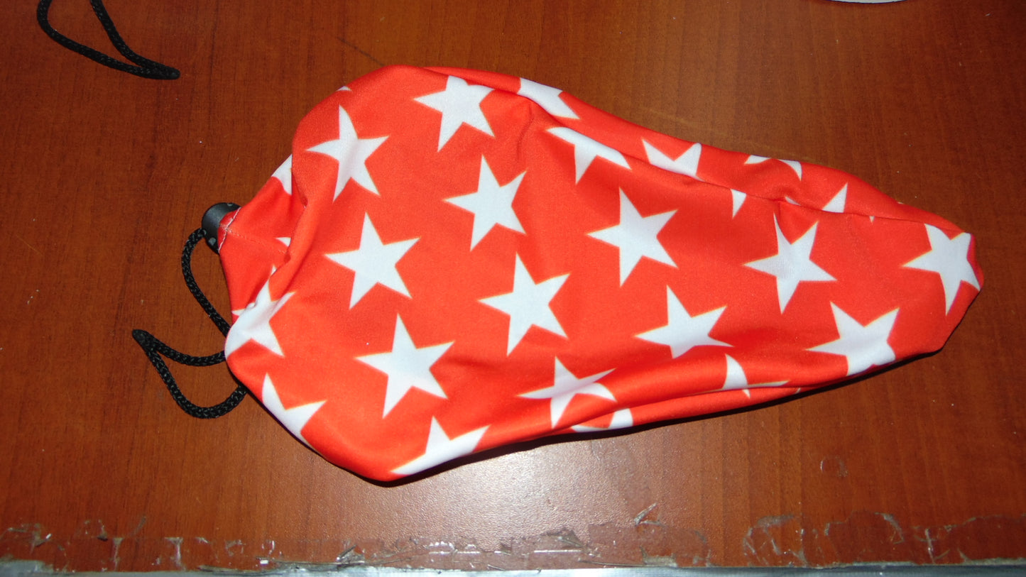 BMX Bicycle Seat Cover Vintage Style Bike Saddle Cover Old School Star Trick Star Red