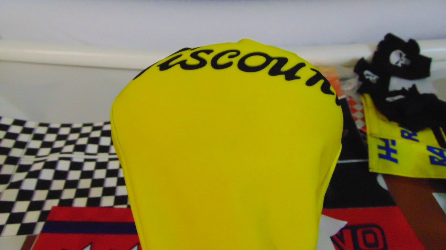 BMX Bicycle Seat Cover Vintage Style Bike Saddle Cover Old School Viscount Red Black RedYellow