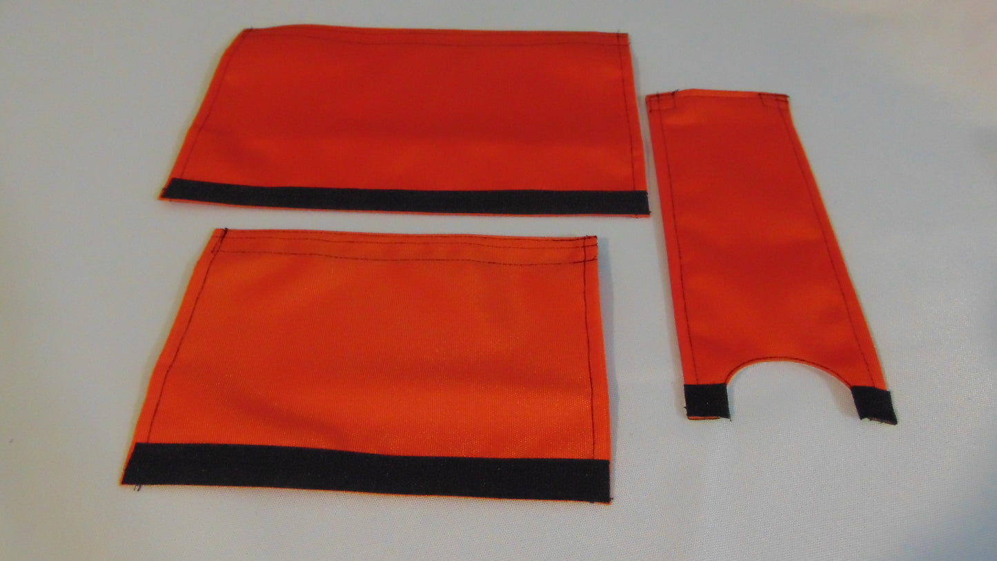 CLASSIC SOLID ORANGE BIKE BMX PAD SET STEM HANDLEBAR TOP TUBE BIKE PADS SOLID ORANGE CRASHPADSET